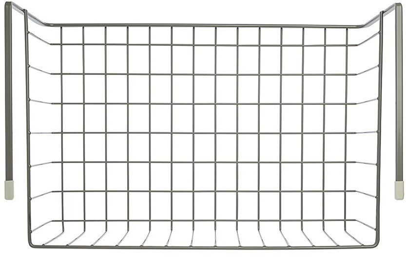 Корзина для хранения подвесная granli, 38,8х24,5х15 см, серая (77267)