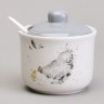 Сахарница с ложкой lefard "funny hens" 9,5*10 см 300 мл (358-2309)