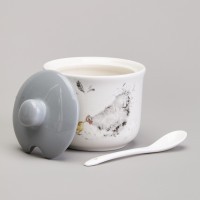 Сахарница с ложкой lefard &quot;funny hens&quot; 9,5*10 см 300 мл (358-2309)