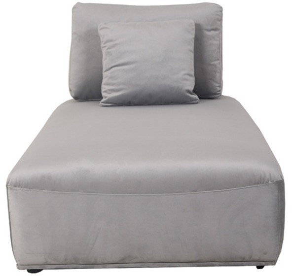 Диван DS0469-3D/YY-56#, бархат, grey, ROOMERS FURNITURE