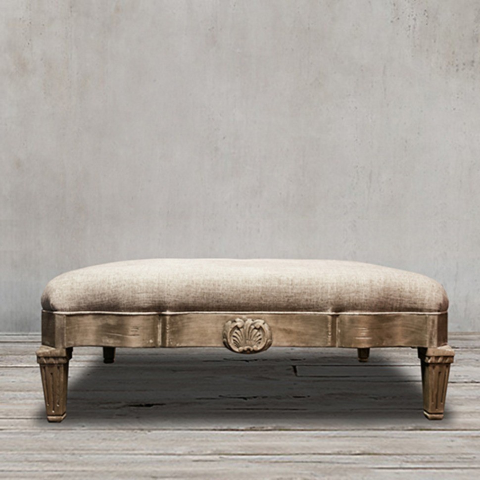 Пуф Гранд Дюшес VT10984-A1-A2711500, дерево, текстиль, grey/brown, ROOMERS FURNITURE