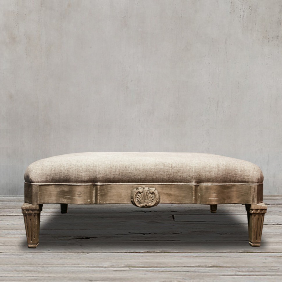 Пуф Гранд Дюшес VT10984-A1-A2711500, дерево, текстиль, grey/brown, ROOMERS FURNITURE