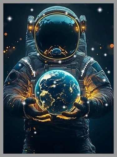 Картина Мечты о доме с кристаллами Swarovski (3347)