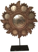 Зеркало MM-41, массив дерева, металл, OLD GARDEN WOOD &amp; ANTIC BLACK STAND, ROOMERS FURNITURE