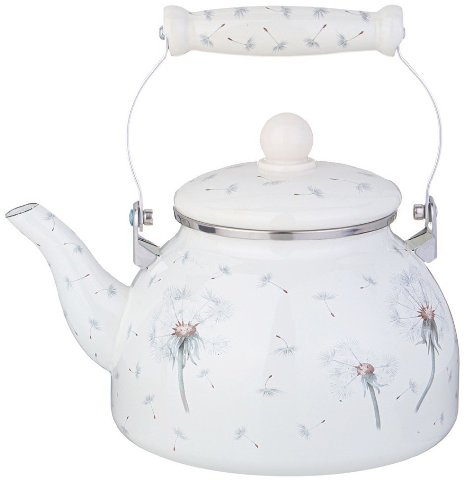 Чайник agness эмалированный серия "dandelion", 2,6 л (943-053)