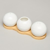 Набор для специй lefard &quot;muse&quot; 3 пр. на дер.подставке 20*6*6 см (587-215)