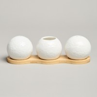 Набор для специй lefard &quot;muse&quot; 3 пр. на дер.подставке 20*6*6 см (587-215)