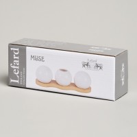 Набор для специй lefard &quot;muse&quot; 3 пр. на дер.подставке 20*6*6 см (587-215)