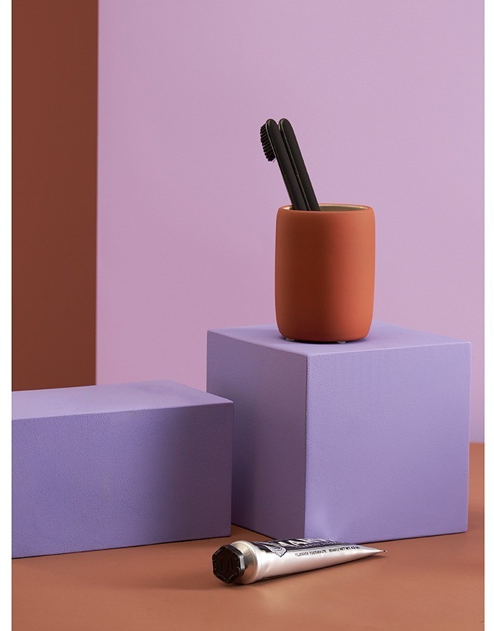 Стакан для зубных щеток flow, терракотовый (78506)