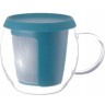 Кружка - чайник 22777, Стекло, пластик, blue, KINTO