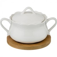 Сахарница lefard 16*14*8 см на дерев. подставке (474-035)