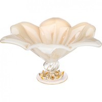 Блюдо на ножке white cristal&quot;avorio giusy&quot; 40см высота 24 см WHITE CRISTAL (647-762)