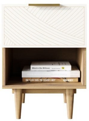 Тумбочка с верхним ящиком Line LN10/GR1/beige-ET