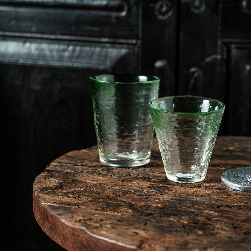 Стакан LR303-1-GM, ручная работа/стекло, green, ROOMERS TABLEWARE
