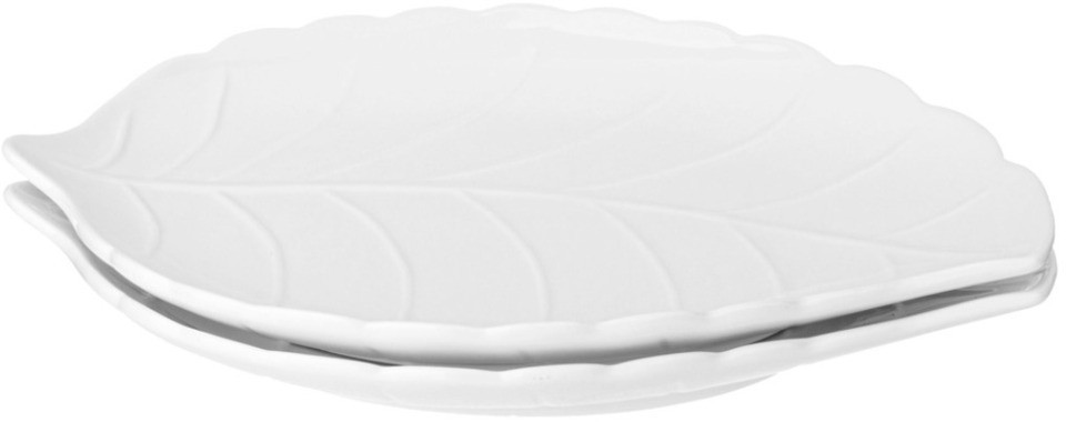 Набор тарелок обеденных lefard "native" в форме листа 2 шт. 27,7*20,5*2,5 см (474-217)