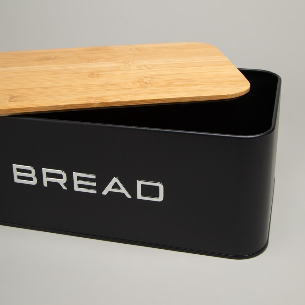 Хлебница agness black, 33,5х19х12,5 см (790-393)