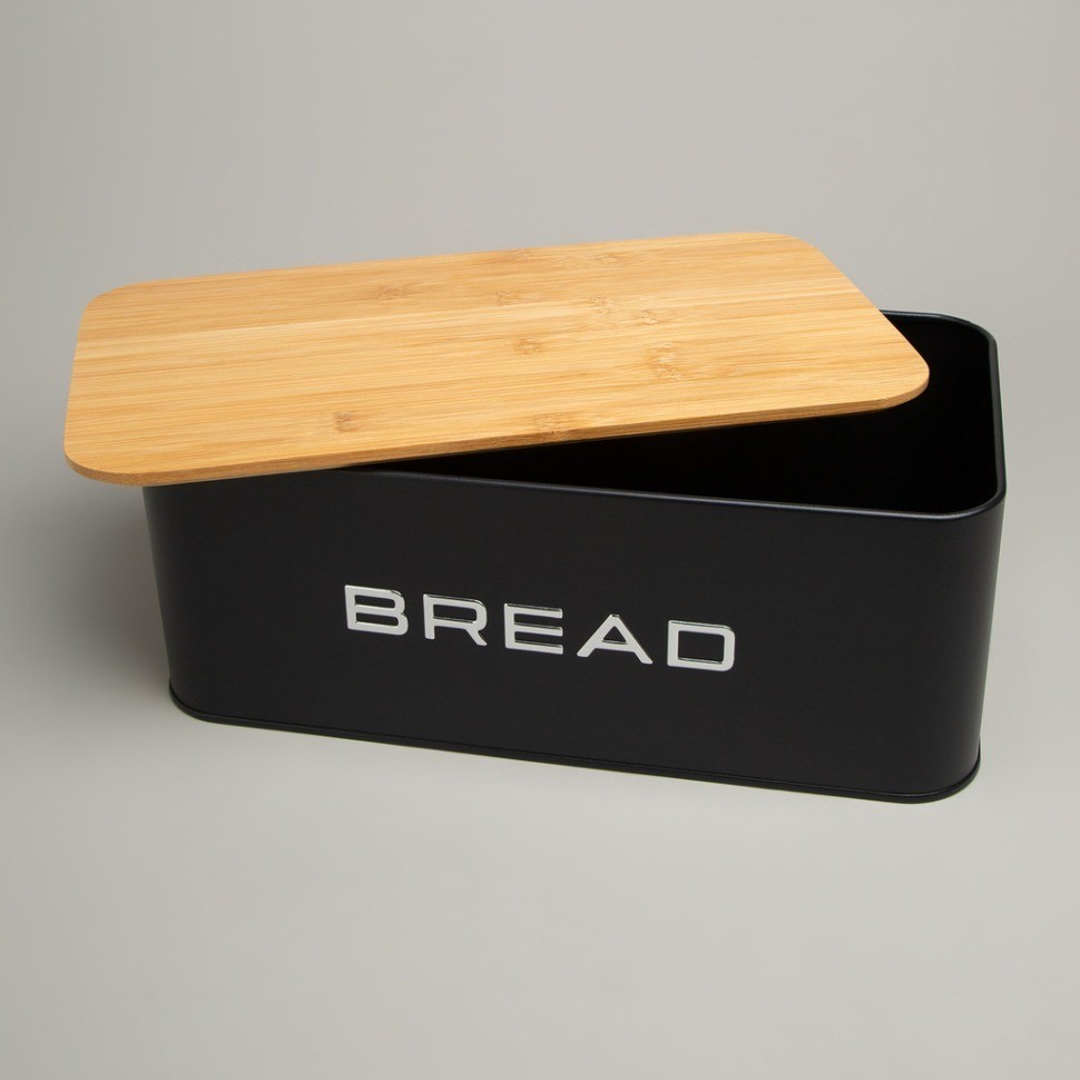 Хлебница agness black, 33,5х19х12,5 см (790-393)