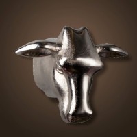 Голова быка 4094-N, металл, chrom, ROOMERS FURNITURE