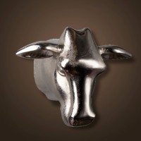 Голова быка 4094-N, металл, chrom, ROOMERS FURNITURE