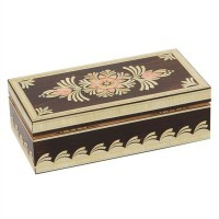 Шкатулка для Лото, инкрустированная соломкой 20х10х6 (33063)