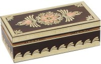 Шкатулка для Лото, инкрустированная соломкой 20х10х6 (33063)