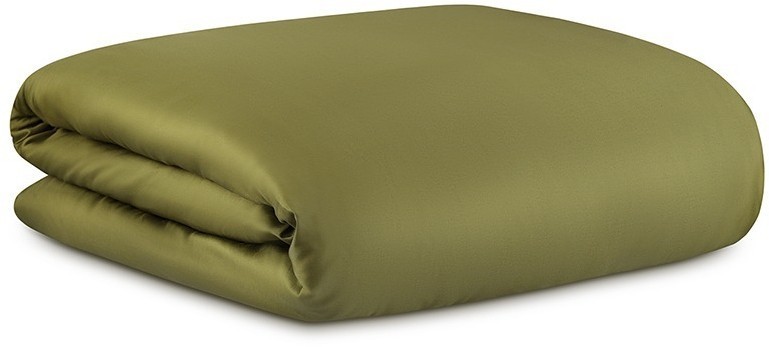 Комплект постельного белья из премиального сатина оливкового цвета из коллекции essential, 200х220 с (79821)