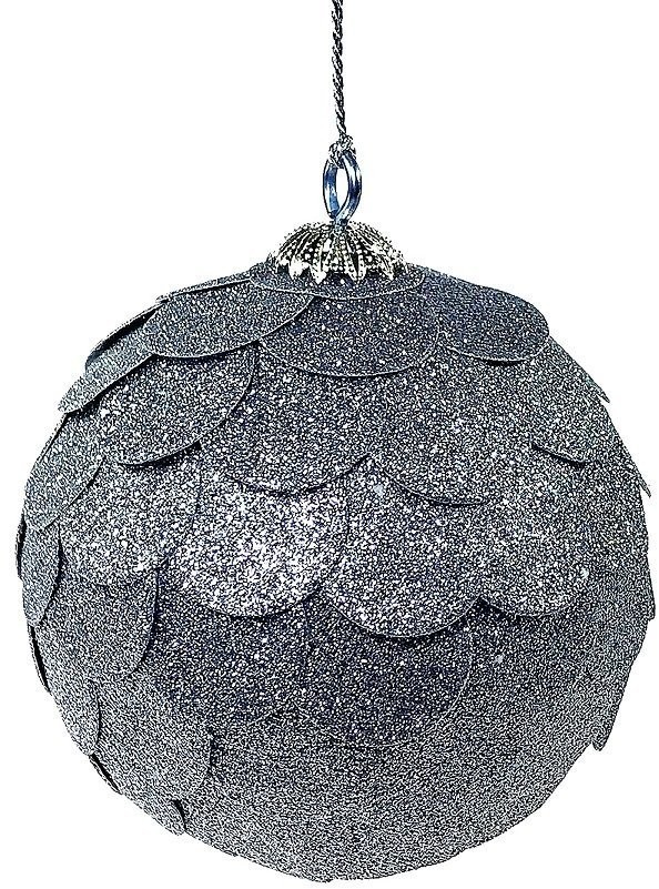 Шар новогодний декоративный paper ball, серебрянный (63567)