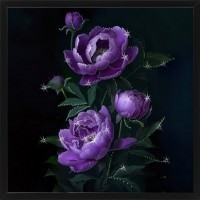 Картина КОЛЫБЕЛЬ ЛИЛОВОЙ НОЧИ с кристаллами Swarovski (3174)