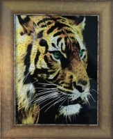 Картина Огненный тигр с кристаллами Swarovski (1591)