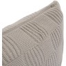 Подушка из хлопка рельефной вязки светло-серого цвета из коллекции essential, 45х45 см (74547)