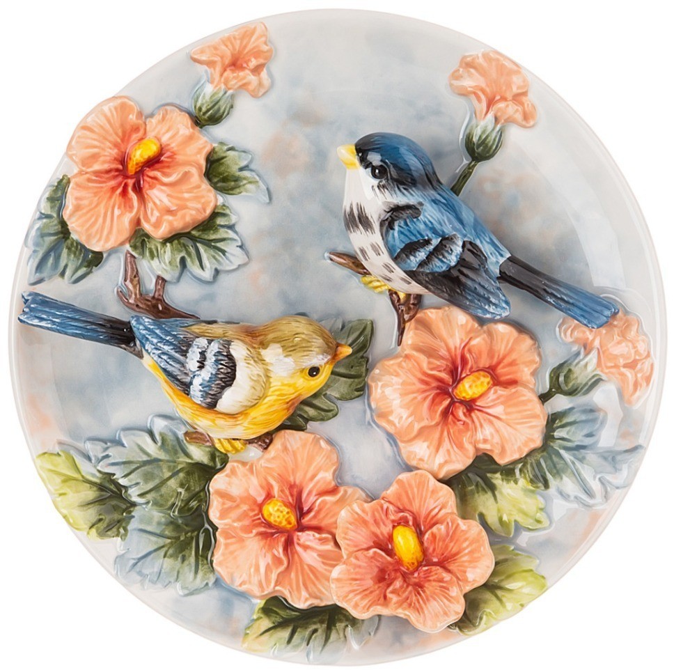 Тарелка декоративная lefard "птицы на ветке" 20,5*4 см (59-711)