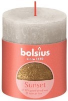 Свеча декор. Rustic &quot;Sunset&quot; 80*68мм песочно-серый+золото (6) (TT-00008653)