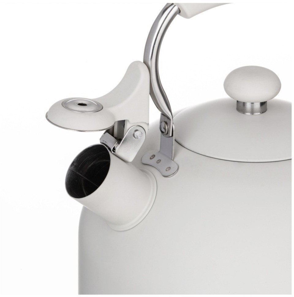 Чайник agness со свистком 2,5 л,нжс индукция, устойчивое жаропрочное покрытие (937-908)