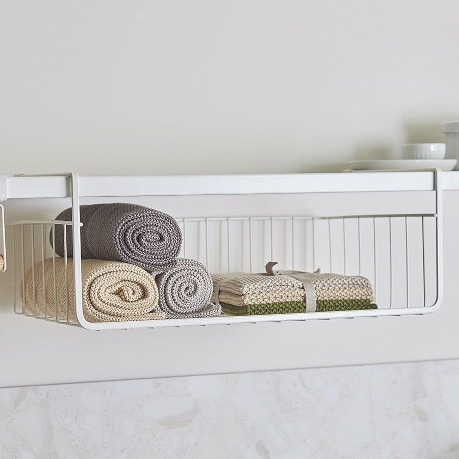 Корзина для хранения подвесная granli, 38,8х24,5х15 см, белая (77266)