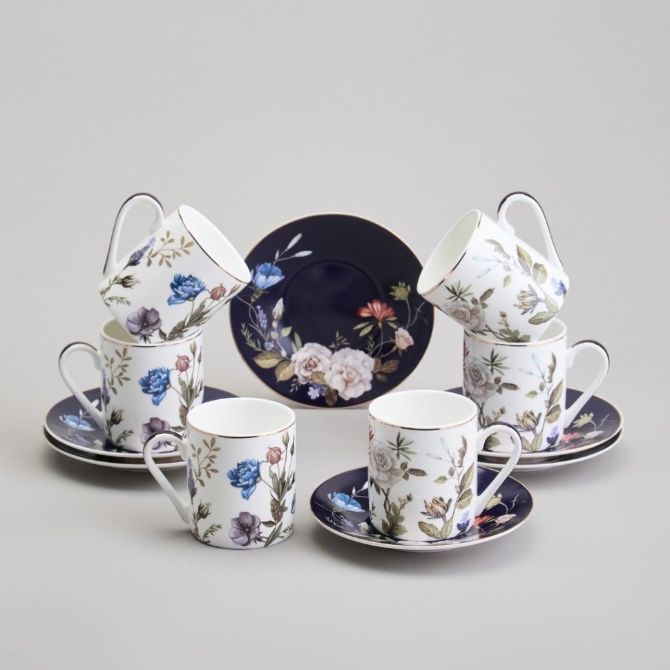 Кофейный набор lefard "belle" на 6 пер. 12 пр. 100 мл (86-2550-1)