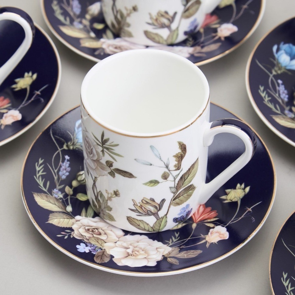 Кофейный набор lefard "belle" на 6 пер. 12 пр. 100 мл (86-2550-1)