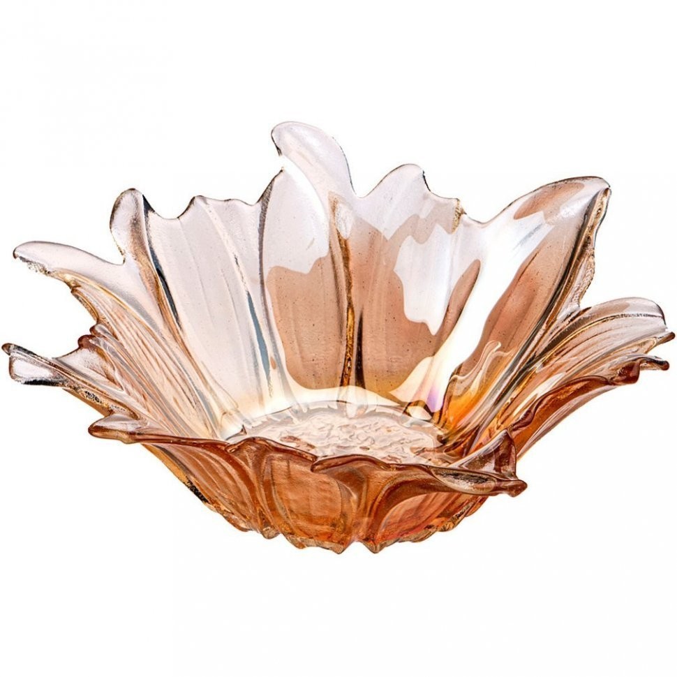 Блюдо глубокое/ваза для фруктов "luster beauty" amber 24см без упаковки (мал 4шт) АКСАМ (339-138)