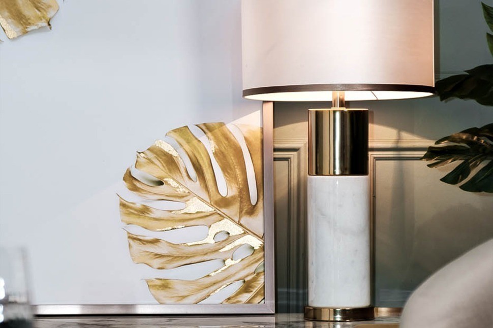 Лампа настольная плафон слоновая кость Н.73,5 см (TT-00009481)