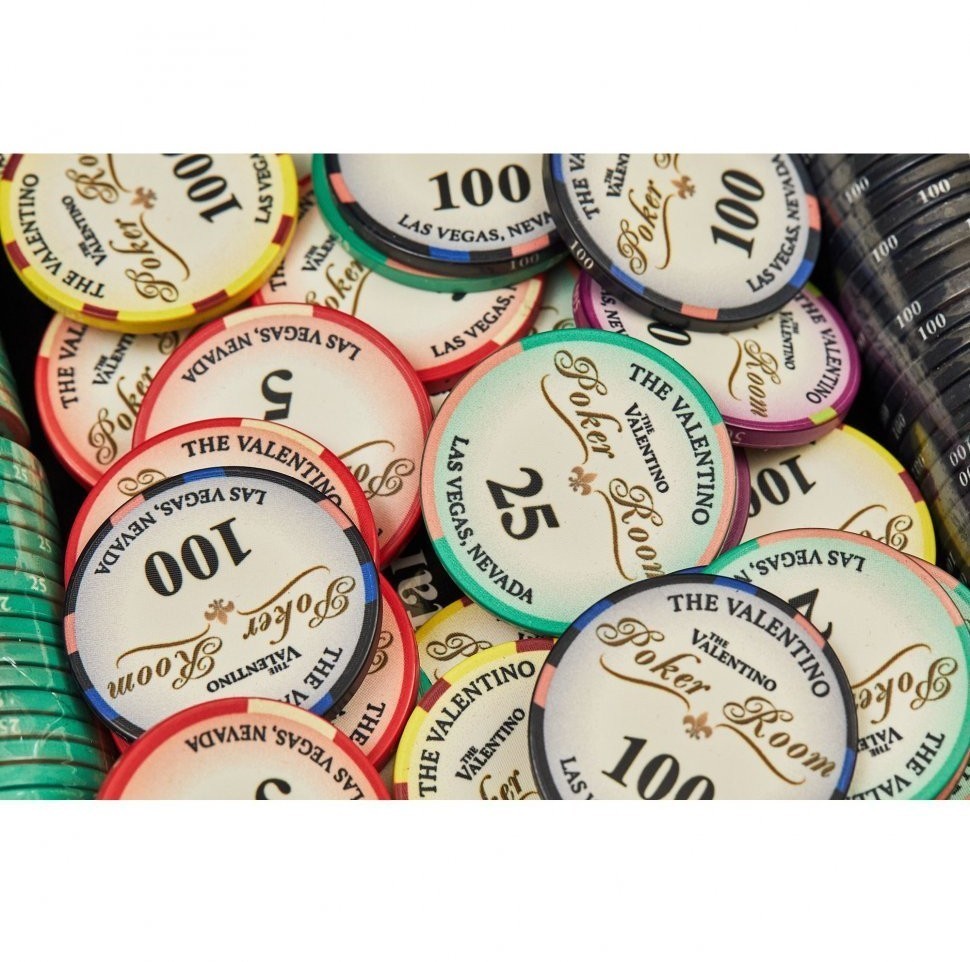 Набор для покера Valentino Poker Room Ceramic на 1000 фишек (31313)