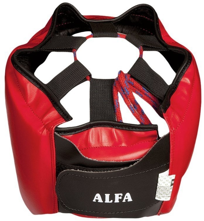 Шлем открытый Alfa HGA-4014, кожзам, красный (158263)