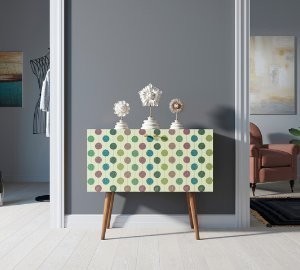 Комод на высоких ножках Berber малый принт 24 арт BB13/Print_24-ET