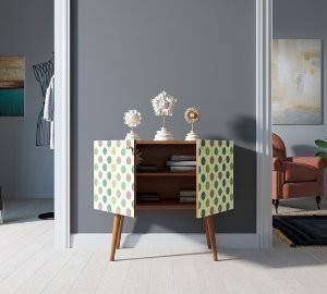 Комод на высоких ножках Berber малый принт 24 арт BB13/Print_24-ET