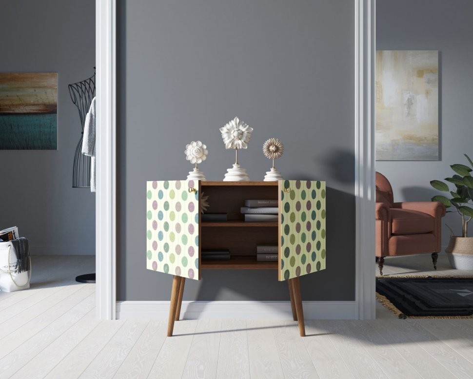 Комод на высоких ножках Berber малый принт 24 арт BB13/Print_24-ET
