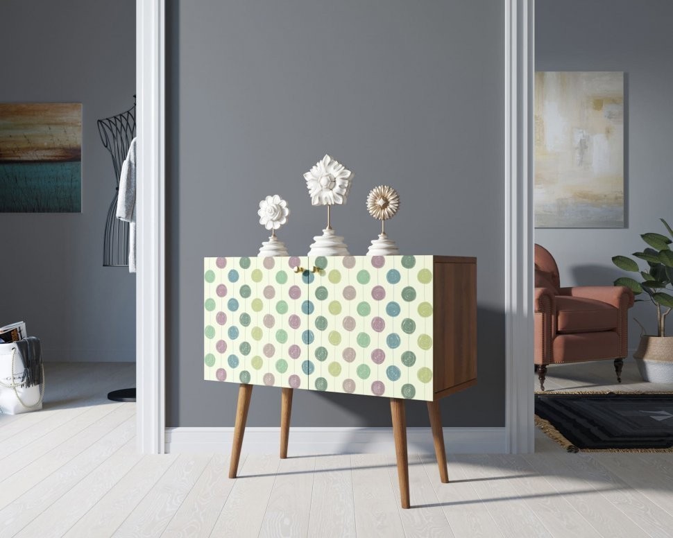 Комод на высоких ножках Berber малый принт 24 арт BB13/Print_24-ET
