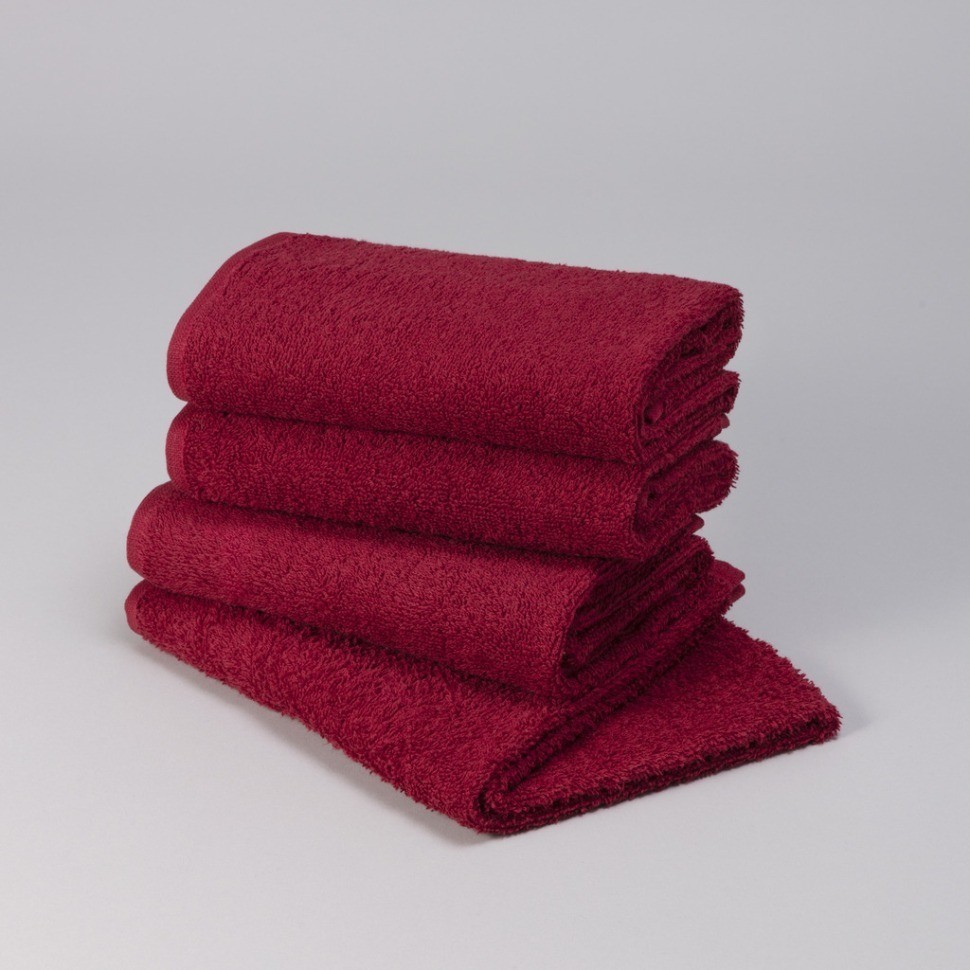 Набор полотенец махровых из 4-х шт 40х70см,бордовый,100%х\б, SANTALINO (850-1520)