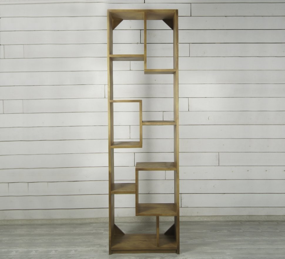 Узкий стеллаж в стиле Лофт Aquarelle из массива арт ETG108/1-ET