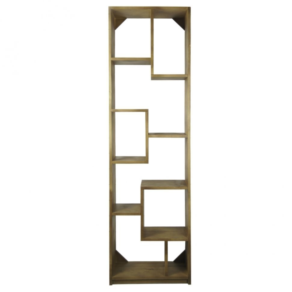 Узкий стеллаж в стиле Лофт Aquarelle из массива арт ETG108/1-ET