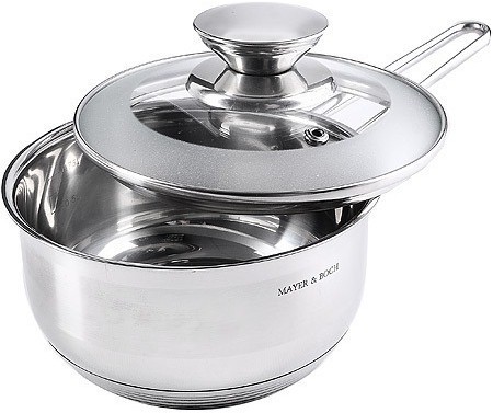 Ковш кухонный с крышкой 1 л из нержавеющей стали MAYER BOCH (30968)