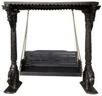 Качели-беседка XIX век, Индия PR50991A, Тиковое дерево, dark brown, ROOMERS ANTIQUE