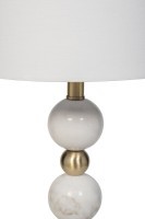 Лампа настольная плафон лён белый h.56 см (TT-00014364)